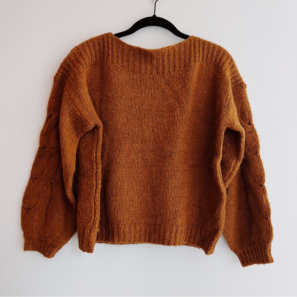 Madewell Cable Sleeve Boatneck Sweater
